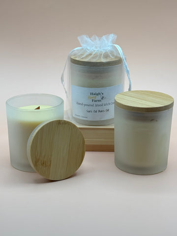 Sun Kissed 8oz Beeswax and Coconut Woodwick Candle